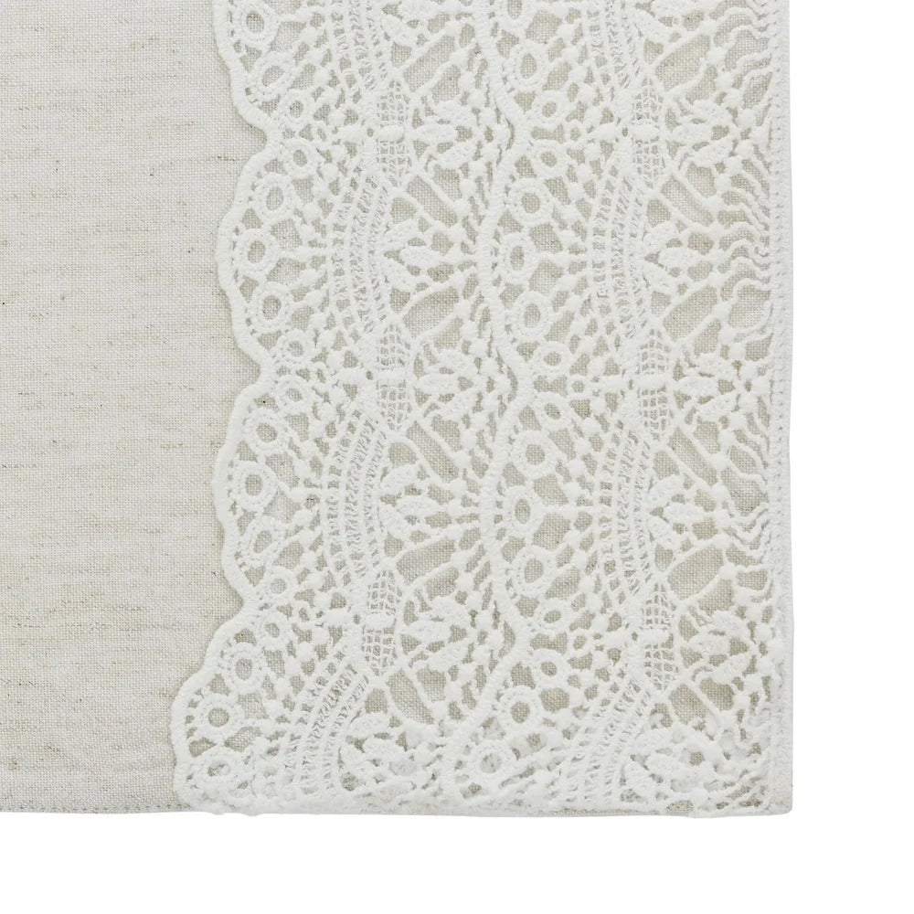 4-Pc Lace Cotton Linen Placemats