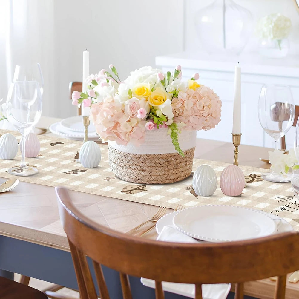 Easter/Spring Linen Table Runner