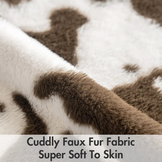 Pair of Luxury Cowhide Decorative Throw Pillow Covers