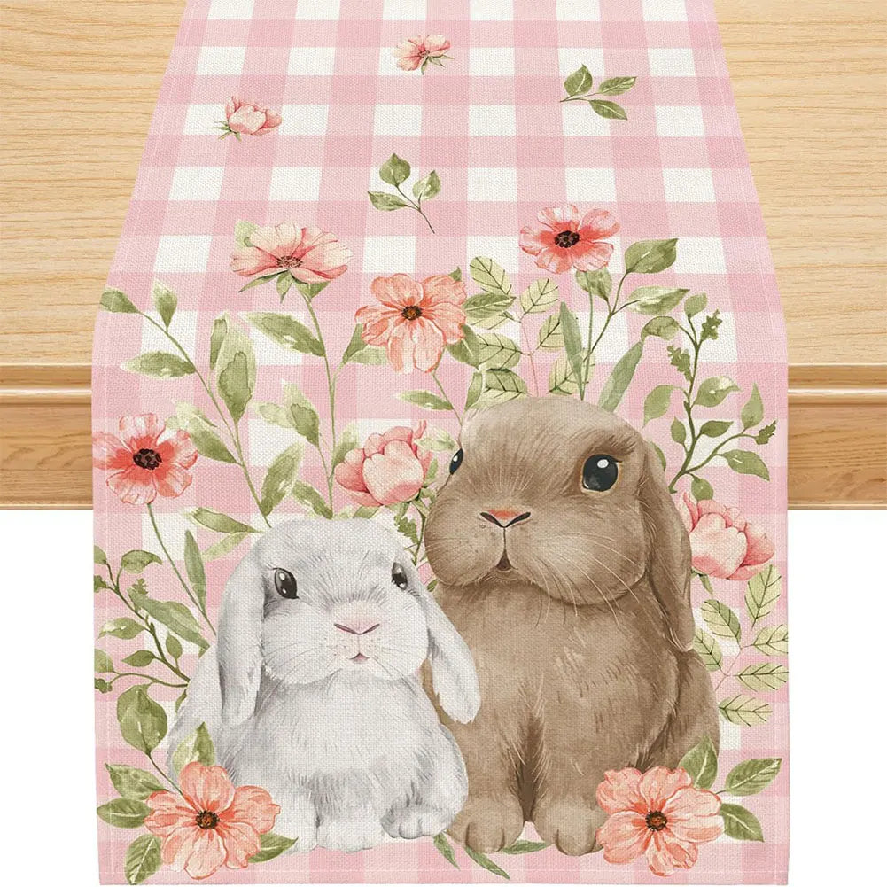 Easter/Spring Linen Table Runner