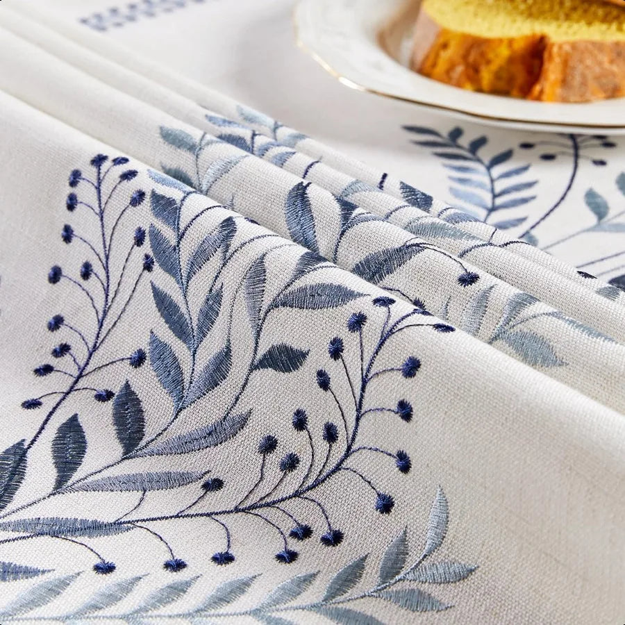 Linen Embroidered Tablecloth
