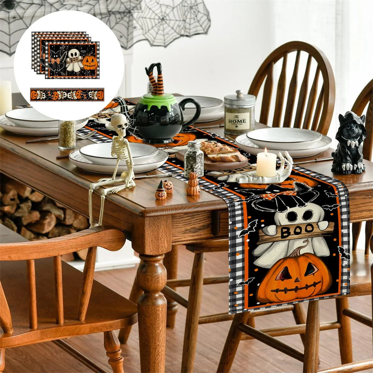 Halloween Table Runner & Placemat Set
