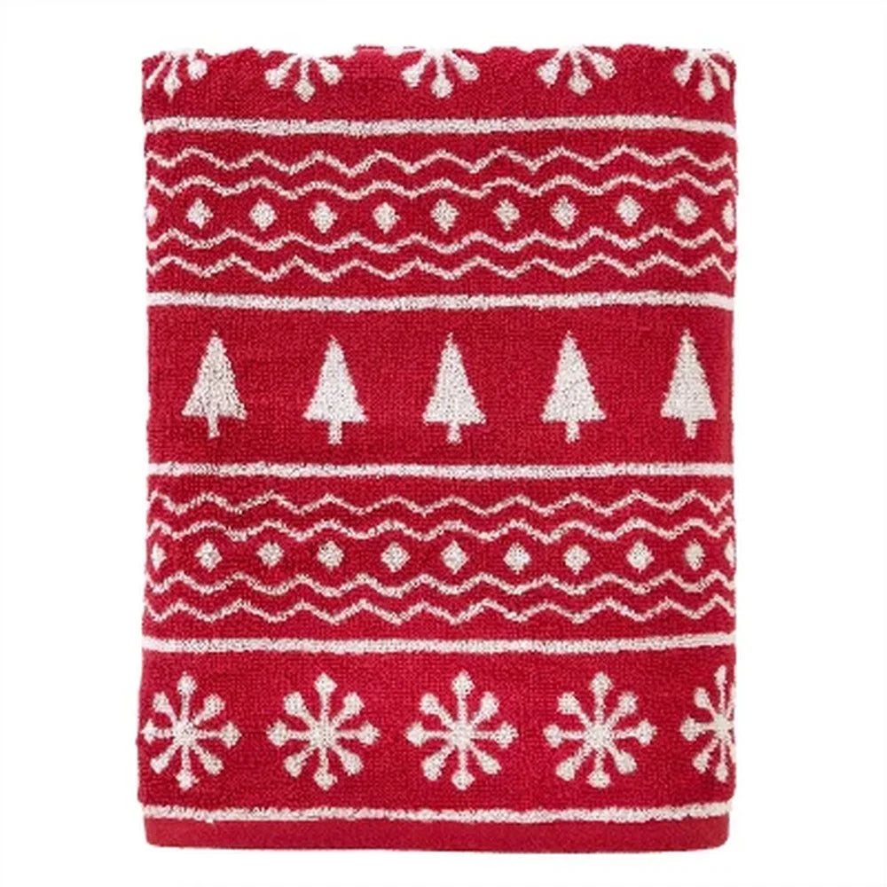 Jacquard Bath Towel Fair Isle Pattern
