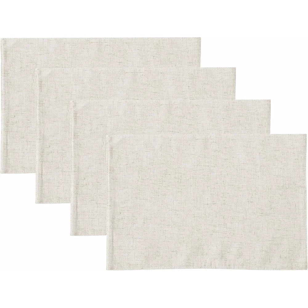 4-Luxury Linen Blend Placemats