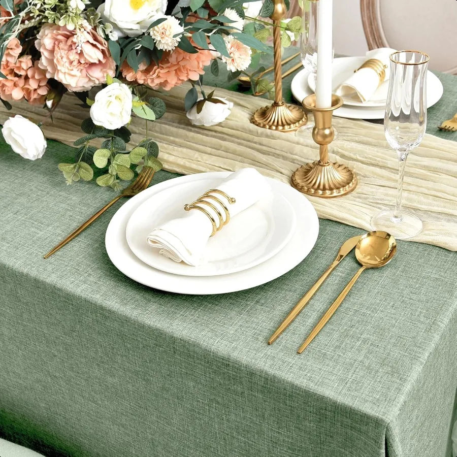 Faux Linen Tablecloths