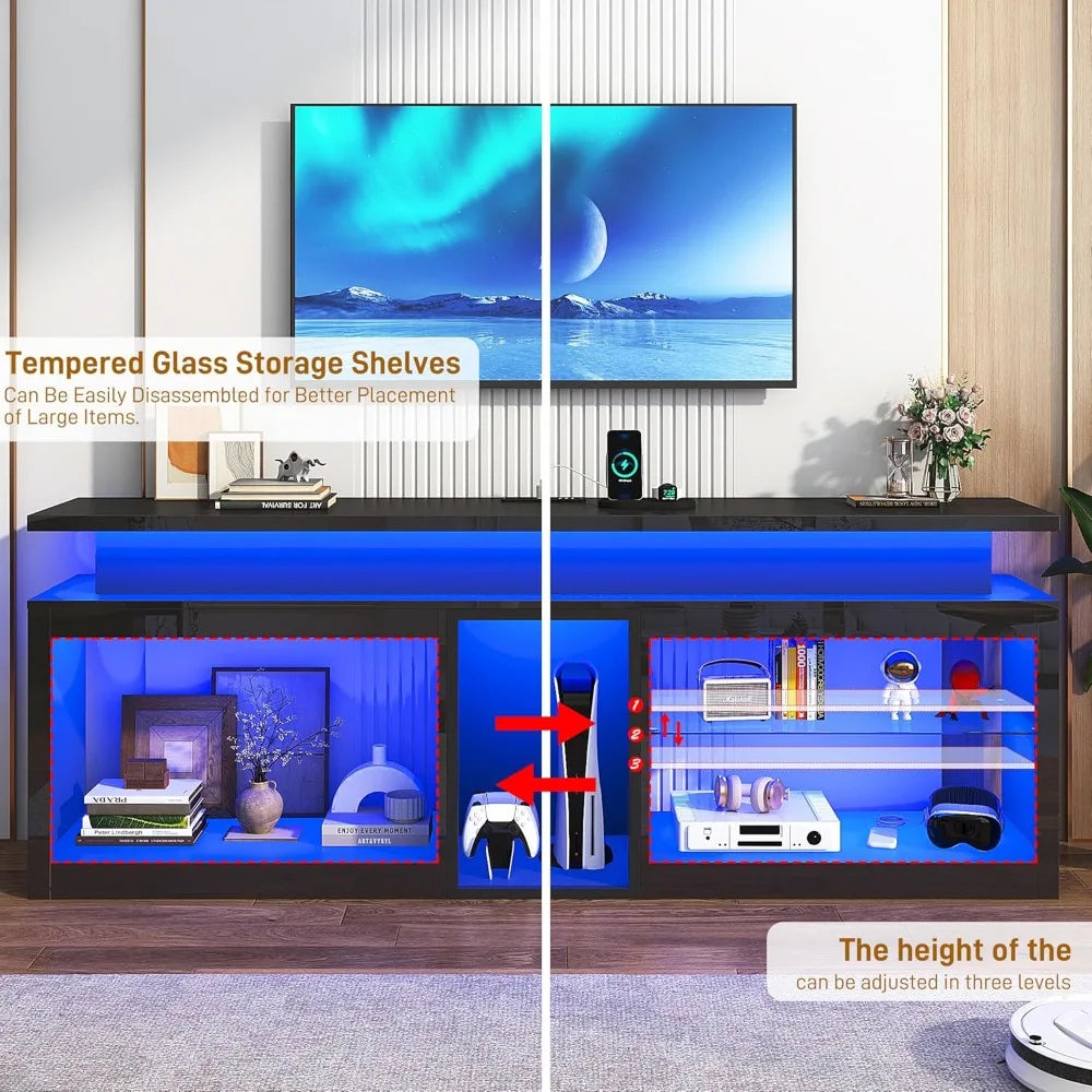 High Gloss Gaming Entertainment Center