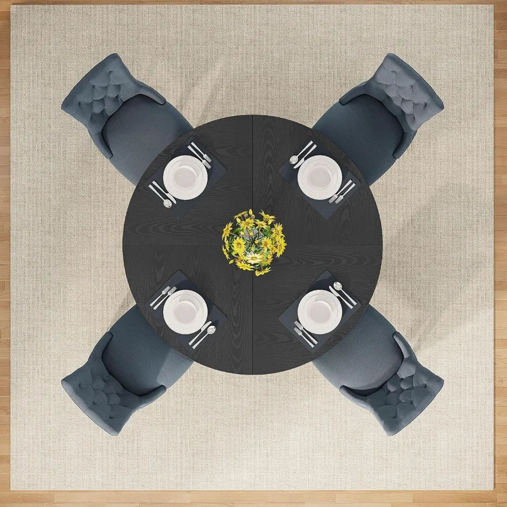 Farmhouse Round Dining Table Seats 4