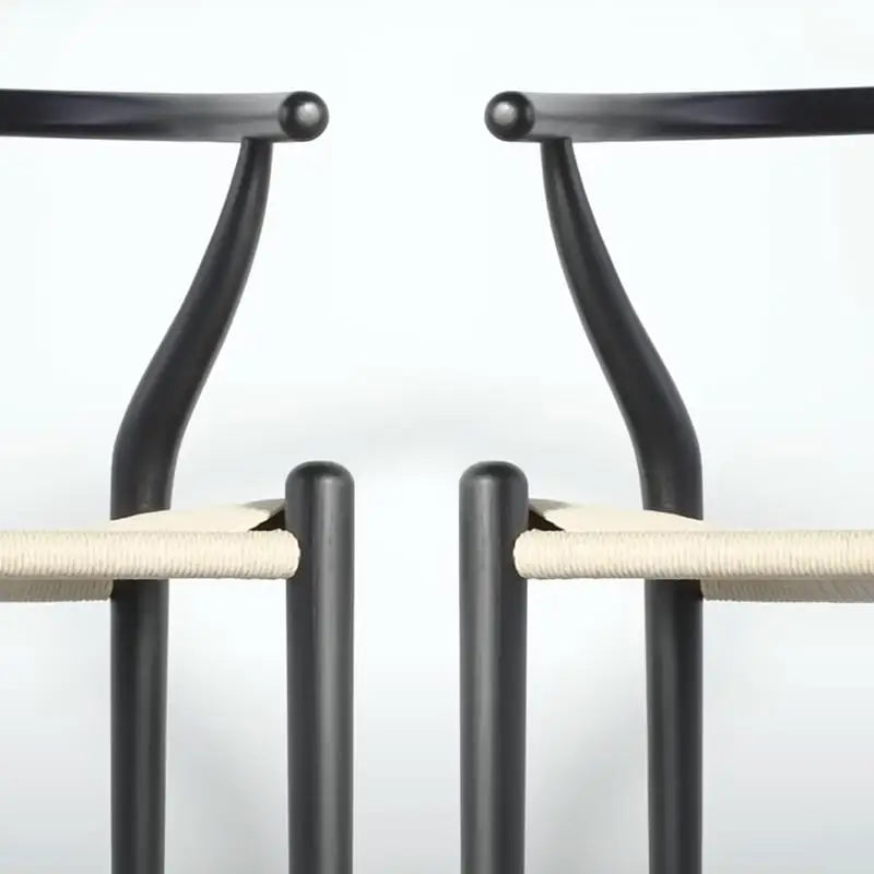 Black Stained Wishbone Counter Stool