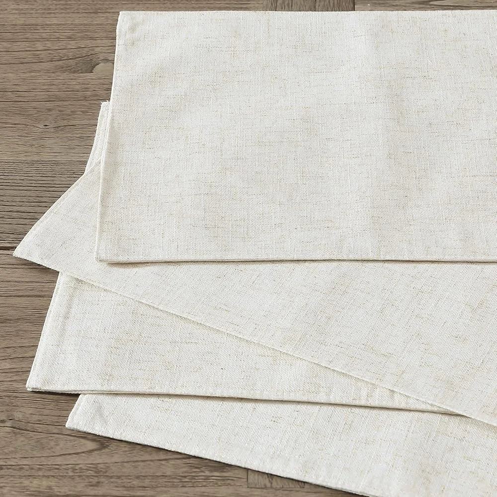 4-Luxury Linen Blend Placemats