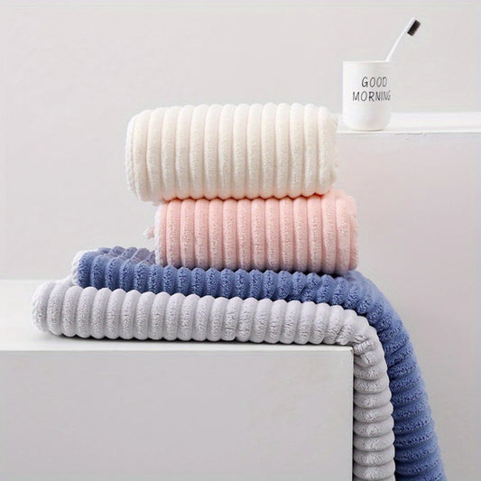 3-pc Coral Velvet Bath Towel Set