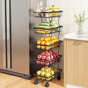 Stackable Metal Wire Basket Stand/Organizer