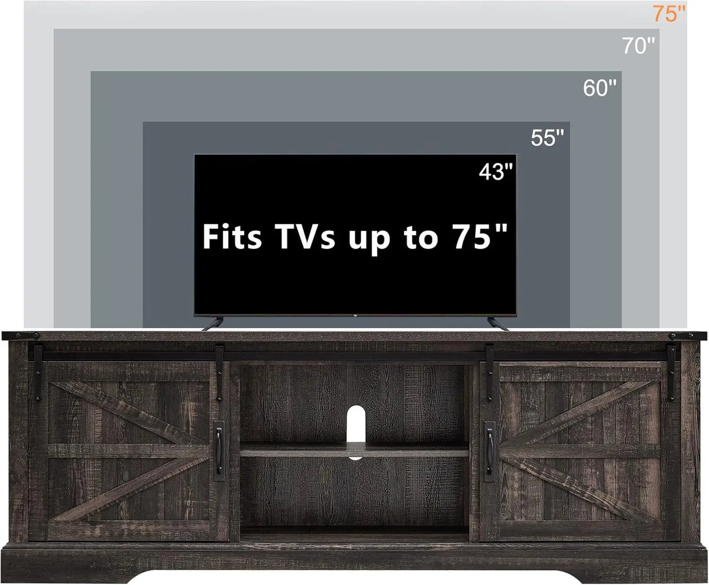 Farmhouse Rustic Wood Entertainment Center