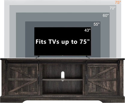 Farmhouse Rustic Wood Entertainment Center