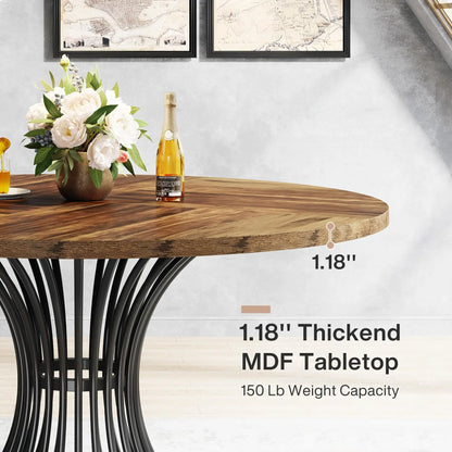 47-Inch Farmhouse Round Dining Table