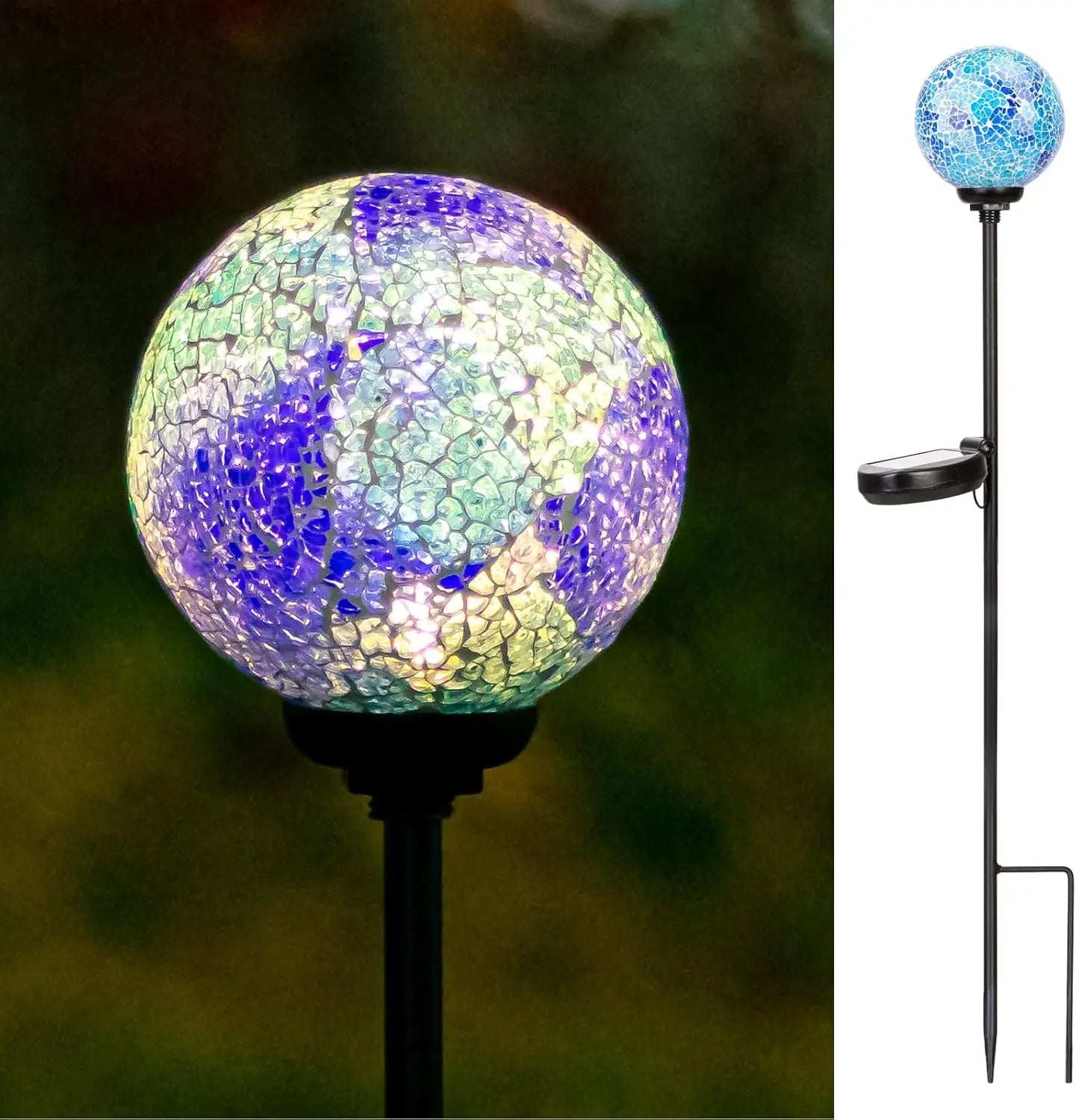 Solar Garden Lights - Mosaic LED Stake