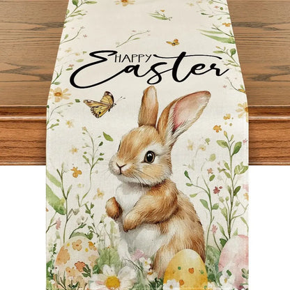 Easter/Spring Linen Table Runner