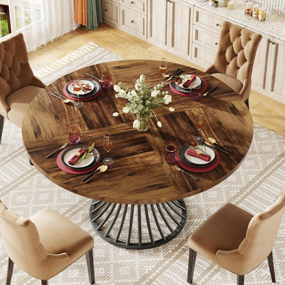 47-Inch Farmhouse Round Dining Table