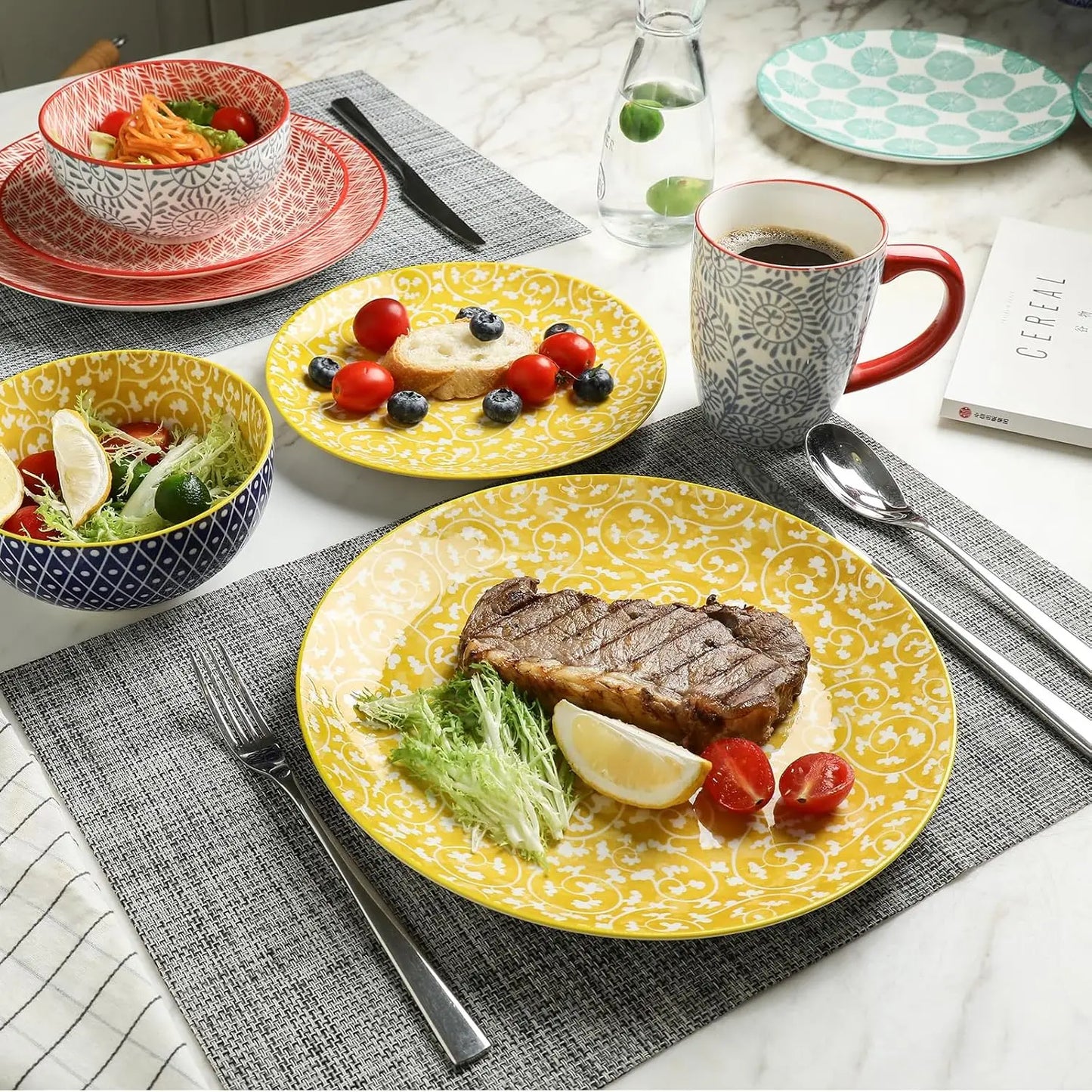 Ceramic Dinnerware Set for 4