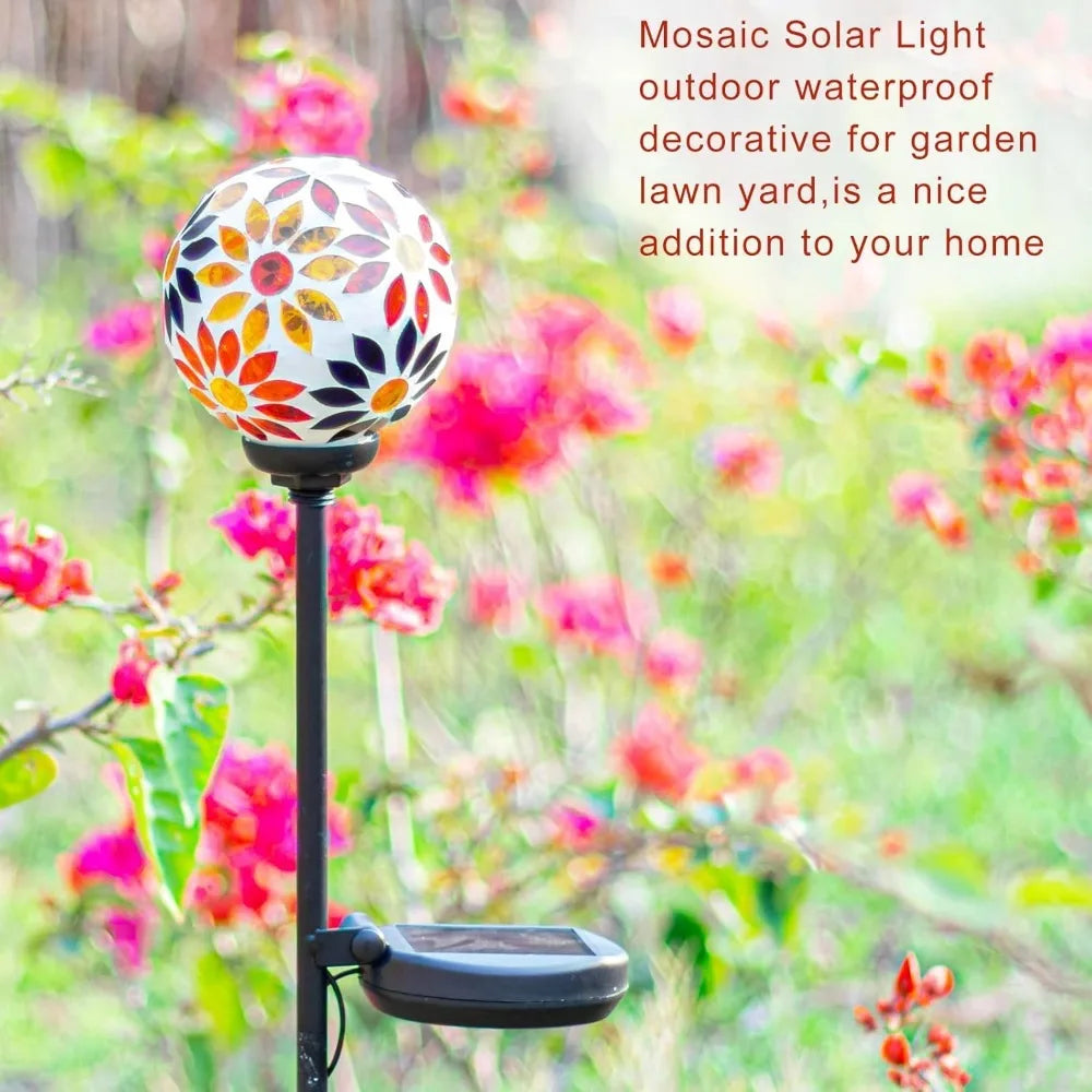 Solar Garden Lights - Mosaic LED Stake