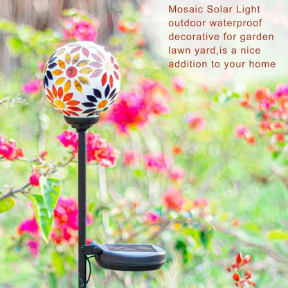 Solar Garden Lights - Mosaic LED Stake