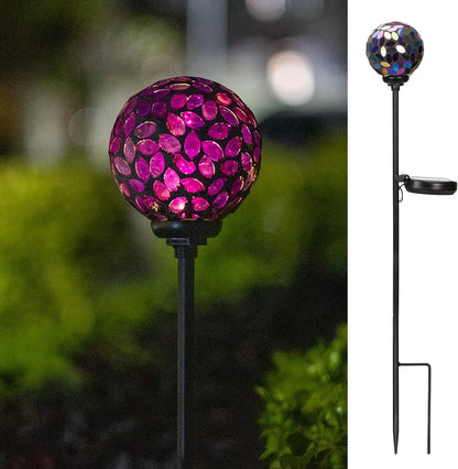 Solar Garden Lights - Mosaic LED Stake