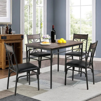 Small Space Kitchen/Dining Room Table Set w/4 Chairs