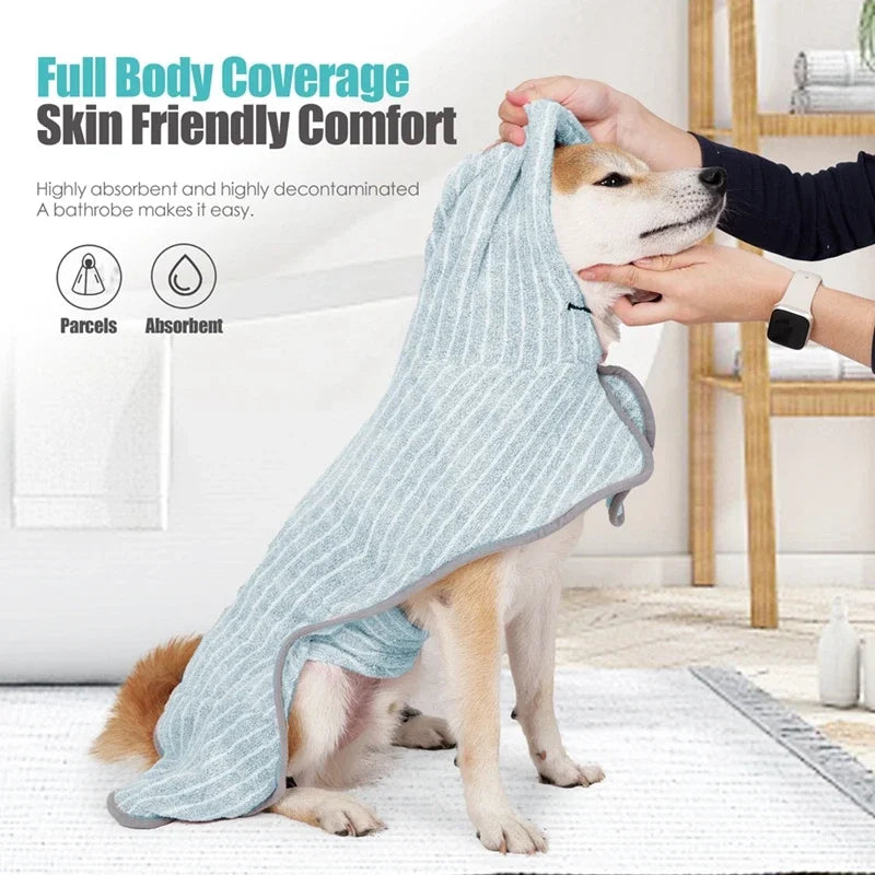 Absorbent Pet Bathrobe Coat