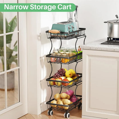 Stackable Metal Wire Basket Stand/Organizer