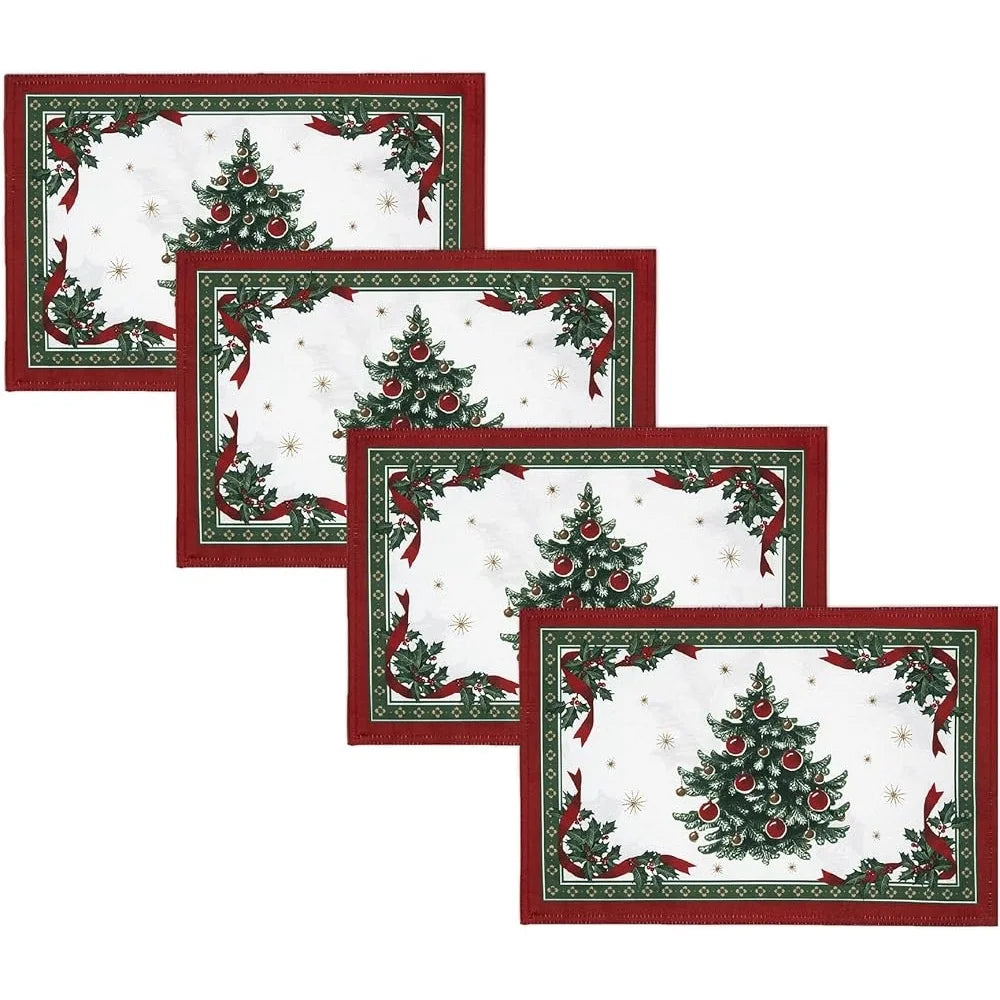 4-Pc Reversible Christmas Placemats