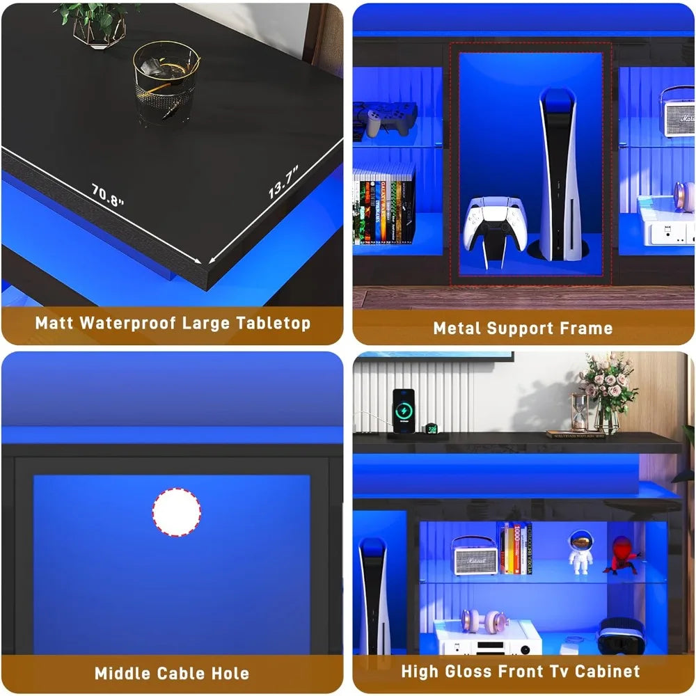 High Gloss Gaming Entertainment Center