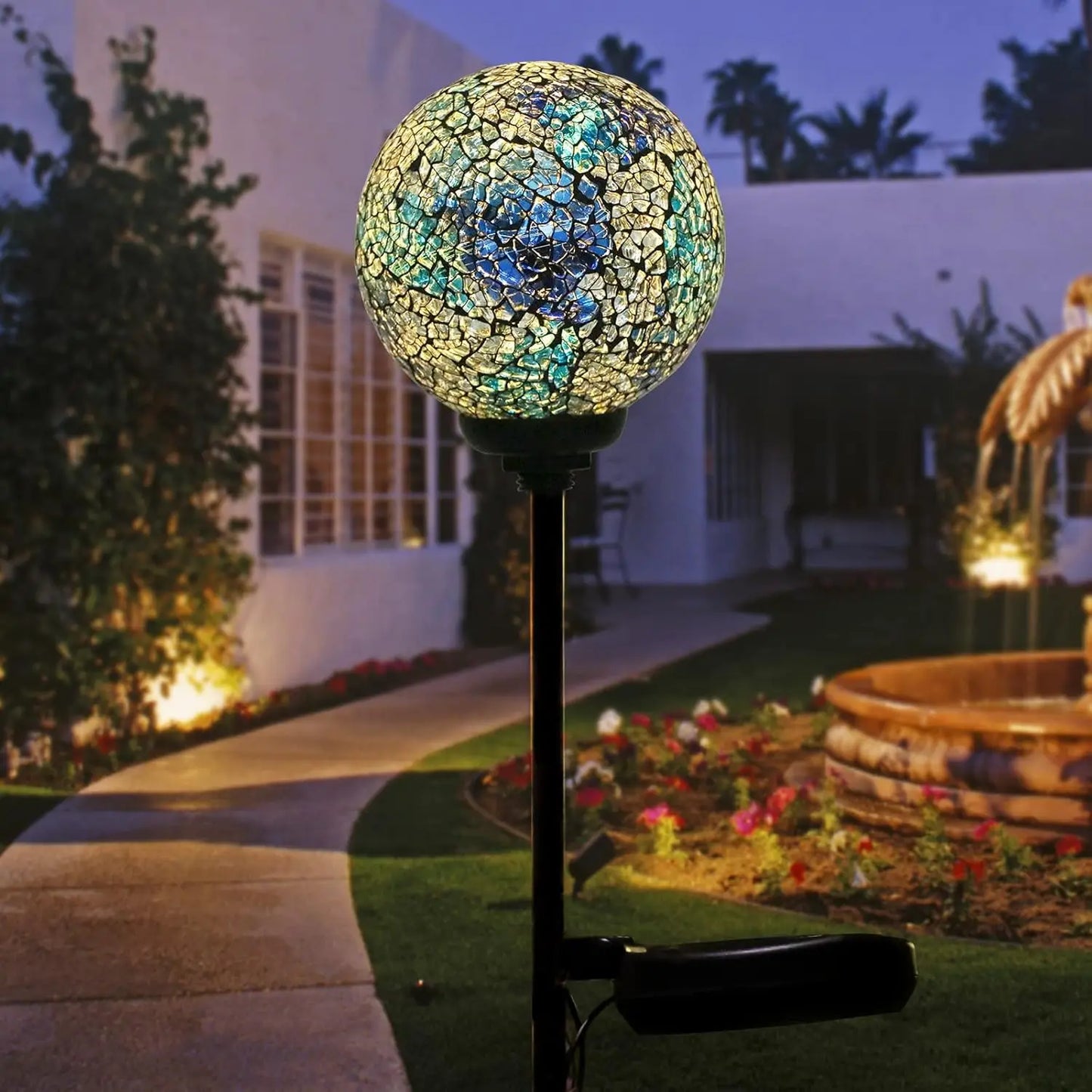 Solar Garden Lights - Mosaic LED Stake