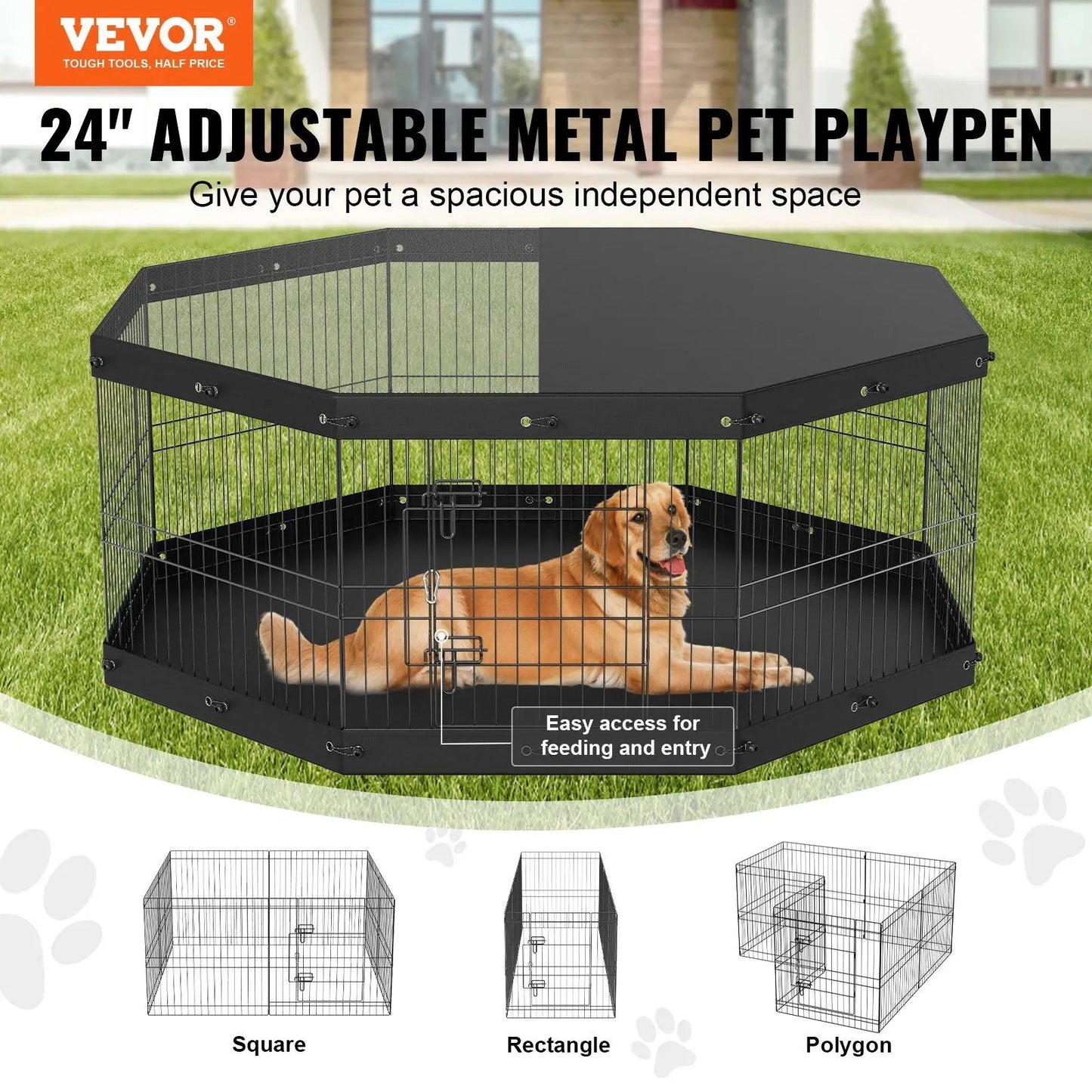 Adjustable Pet Playpen