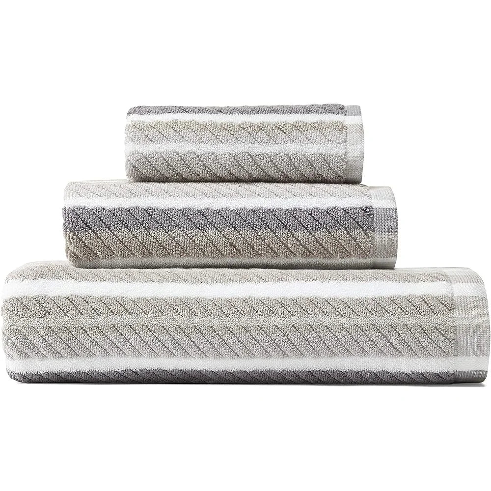 3-Pc Highly Absorbent Soft Cotton Bath Towels
