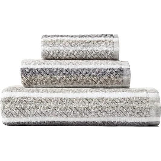 3-Pc Highly Absorbent Soft Cotton Bath Towels