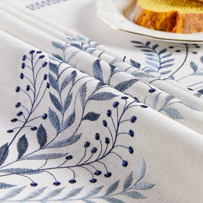 Linen Embroidered Tablecloth