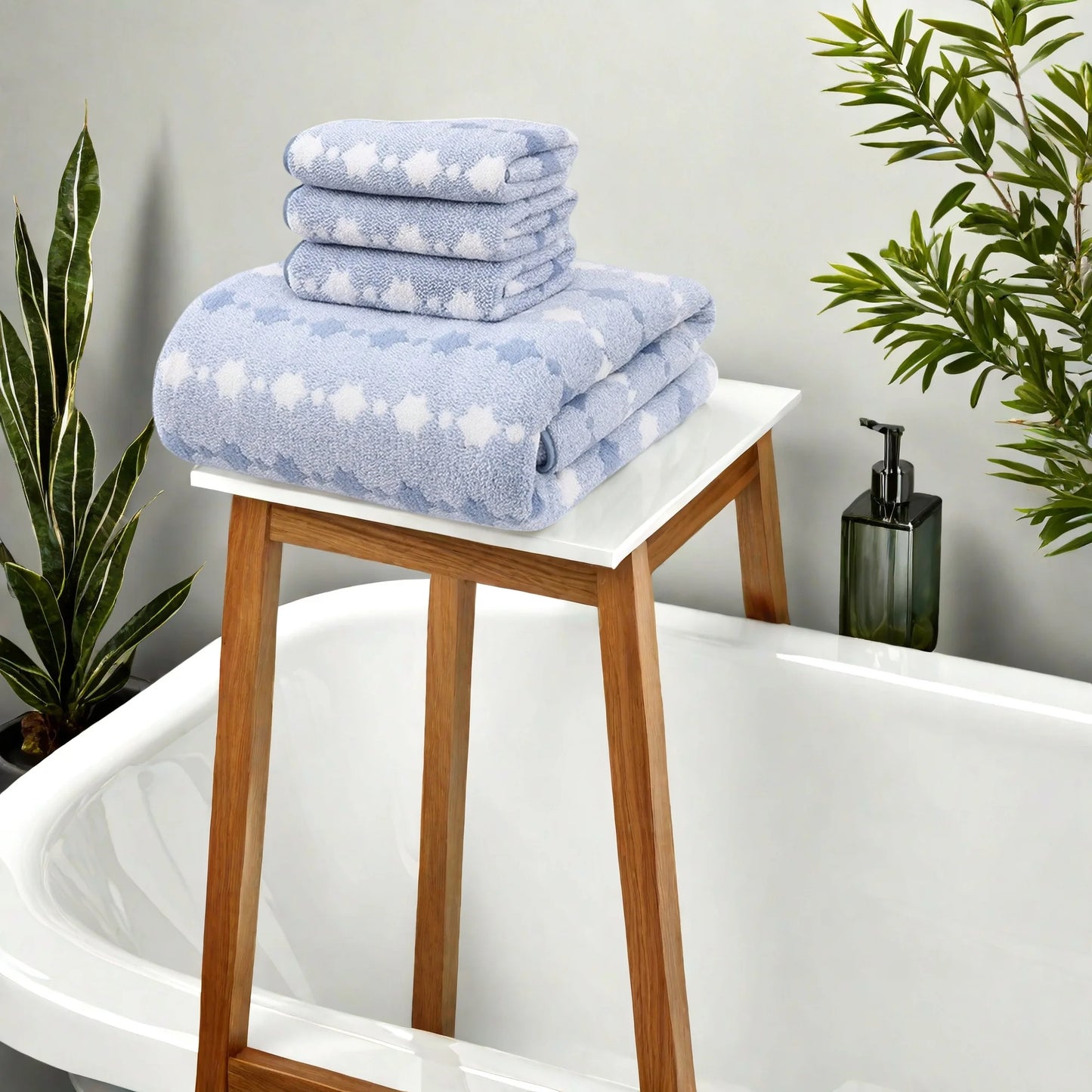 4 or 8 Pc Soft Absorbent Quick Dry Bath Towels