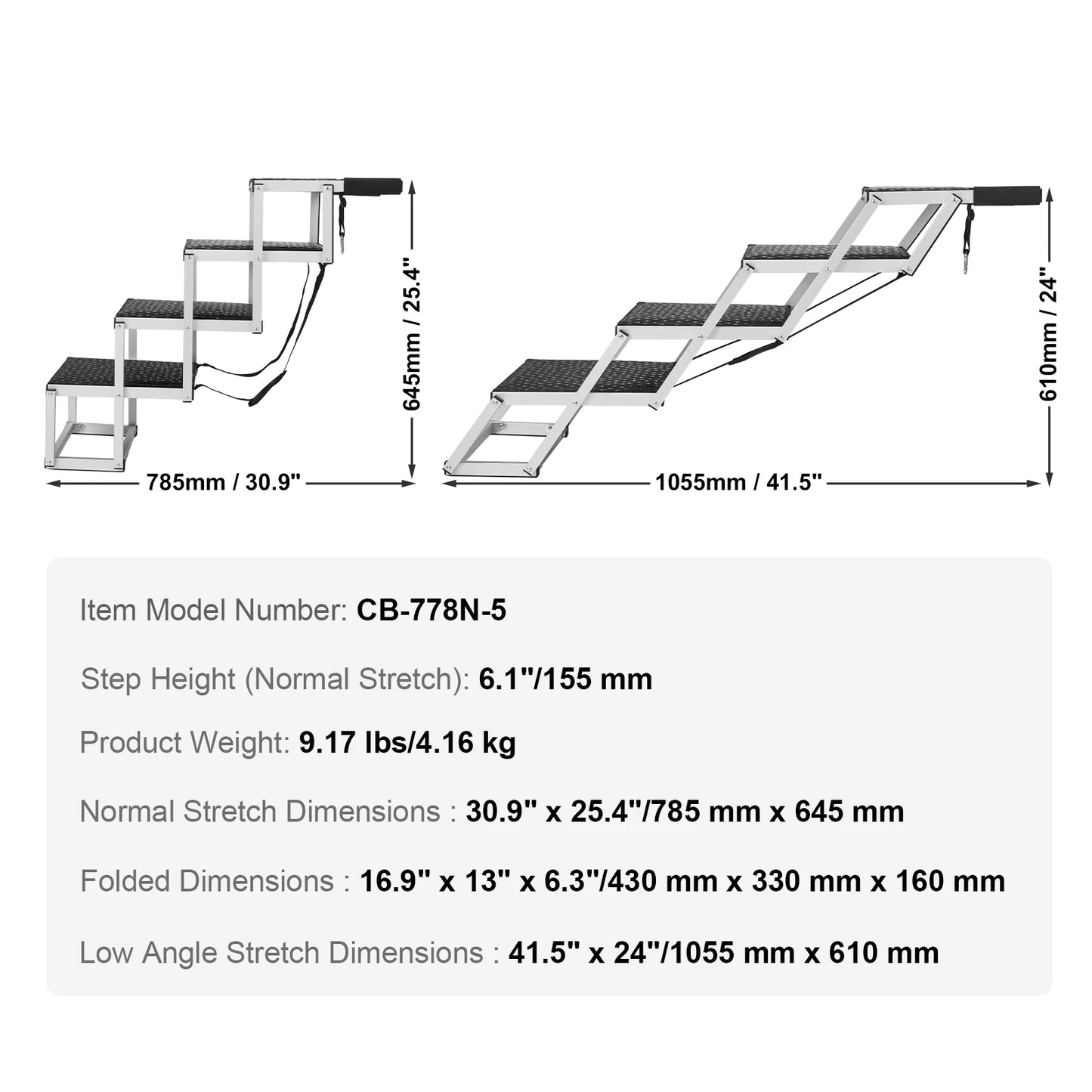 Pet Lightweight Aluminum  Steps