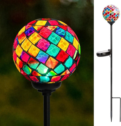 Solar Garden Lights - Mosaic LED Stake