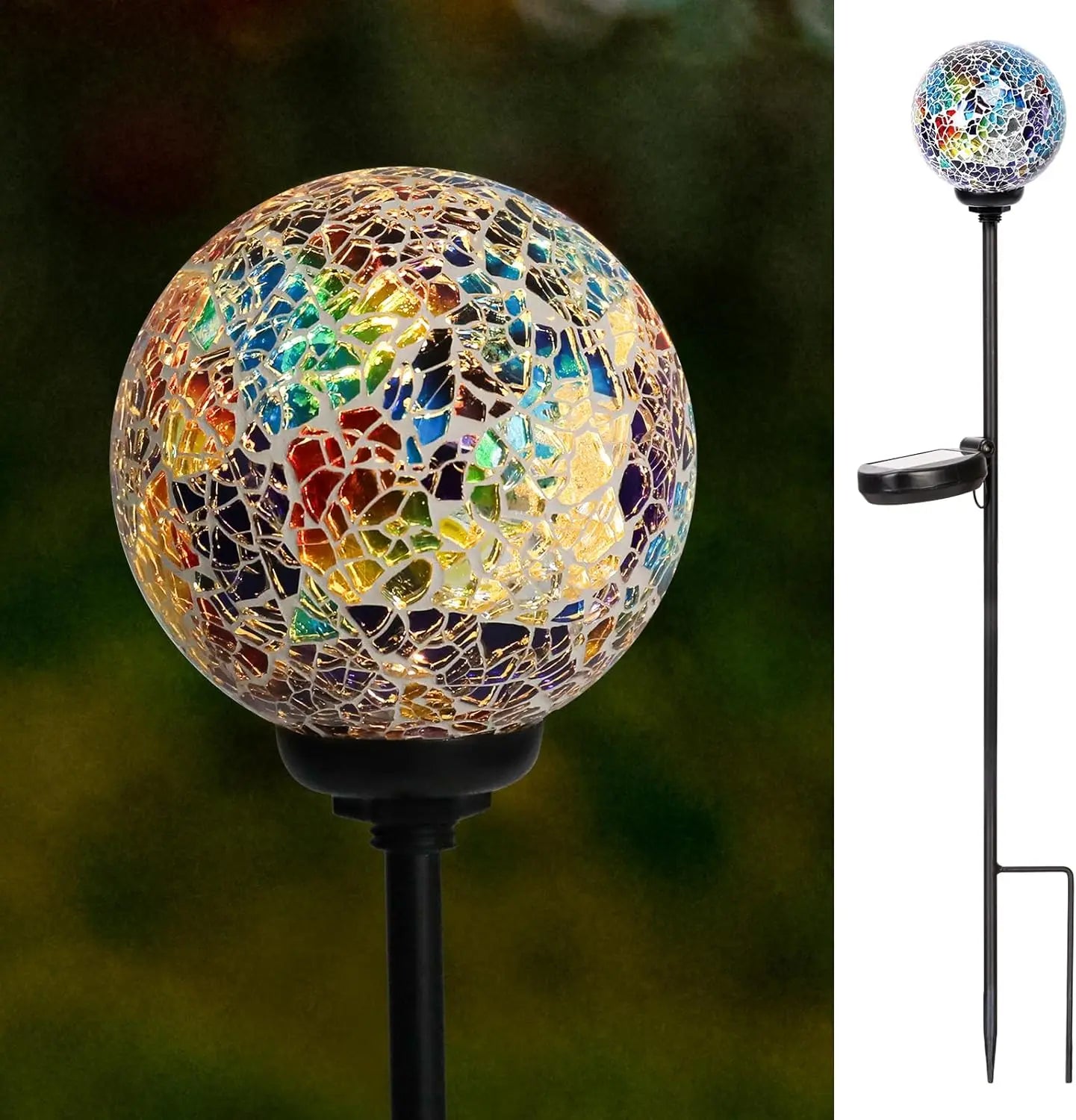 Solar Garden Lights - Mosaic LED Stake