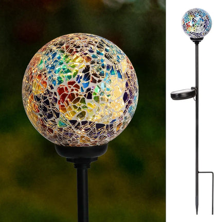 Solar Garden Lights - Mosaic LED Stake