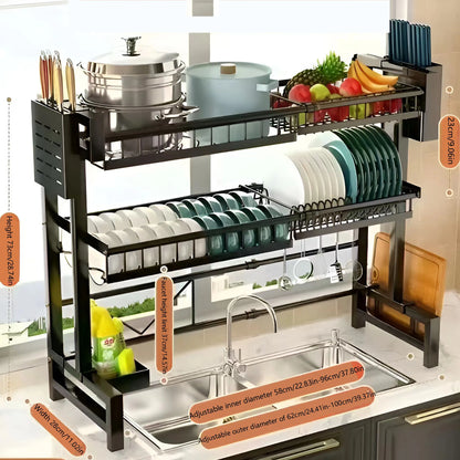 1pc Countertop Kitchen Organizer/Drying Rack