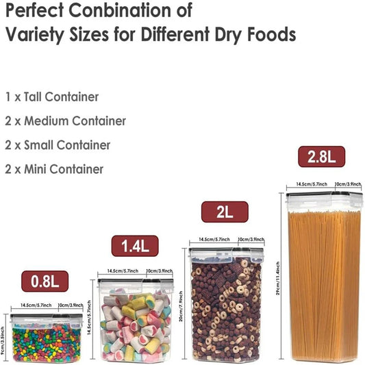 7-Piece Airtight Plastic Food Storage Set