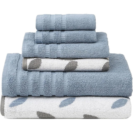 6-Pc Organic Vines Cotton Towel Set