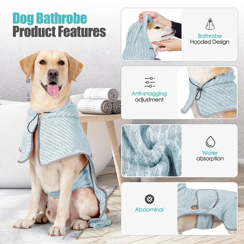 Absorbent Pet Bathrobe Coat