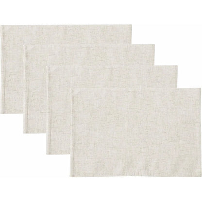 4-Luxury Linen Blend Placemats
