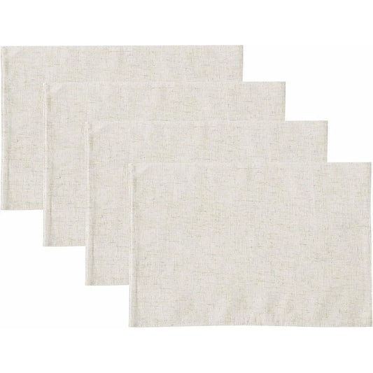 4-Luxury Linen Blend Placemats