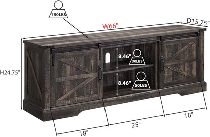 Farmhouse Rustic Wood Entertainment Center