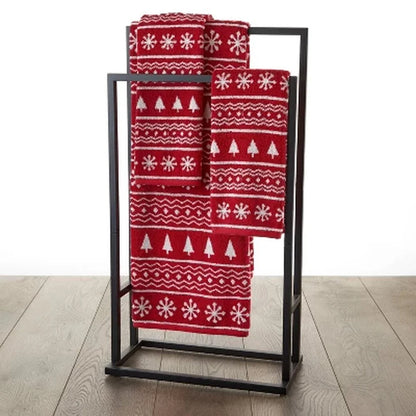Jacquard Bath Towel Fair Isle Pattern