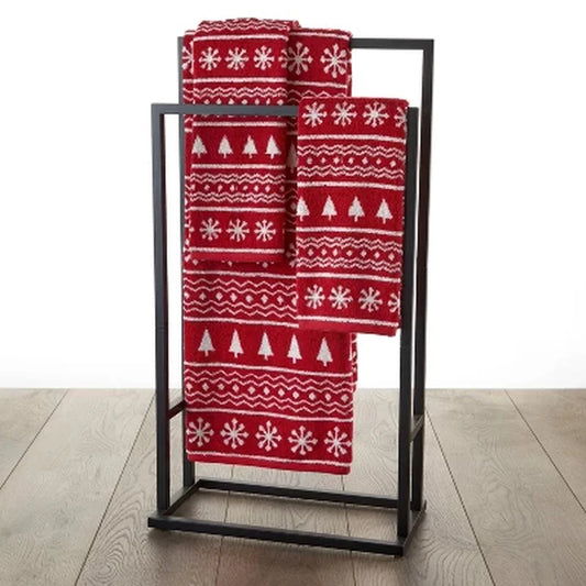 Jacquard Bath Towel Fair Isle Pattern