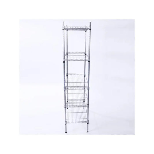Gray Carbon Steel Durable & Stylish 5-Shelf Storage Rack